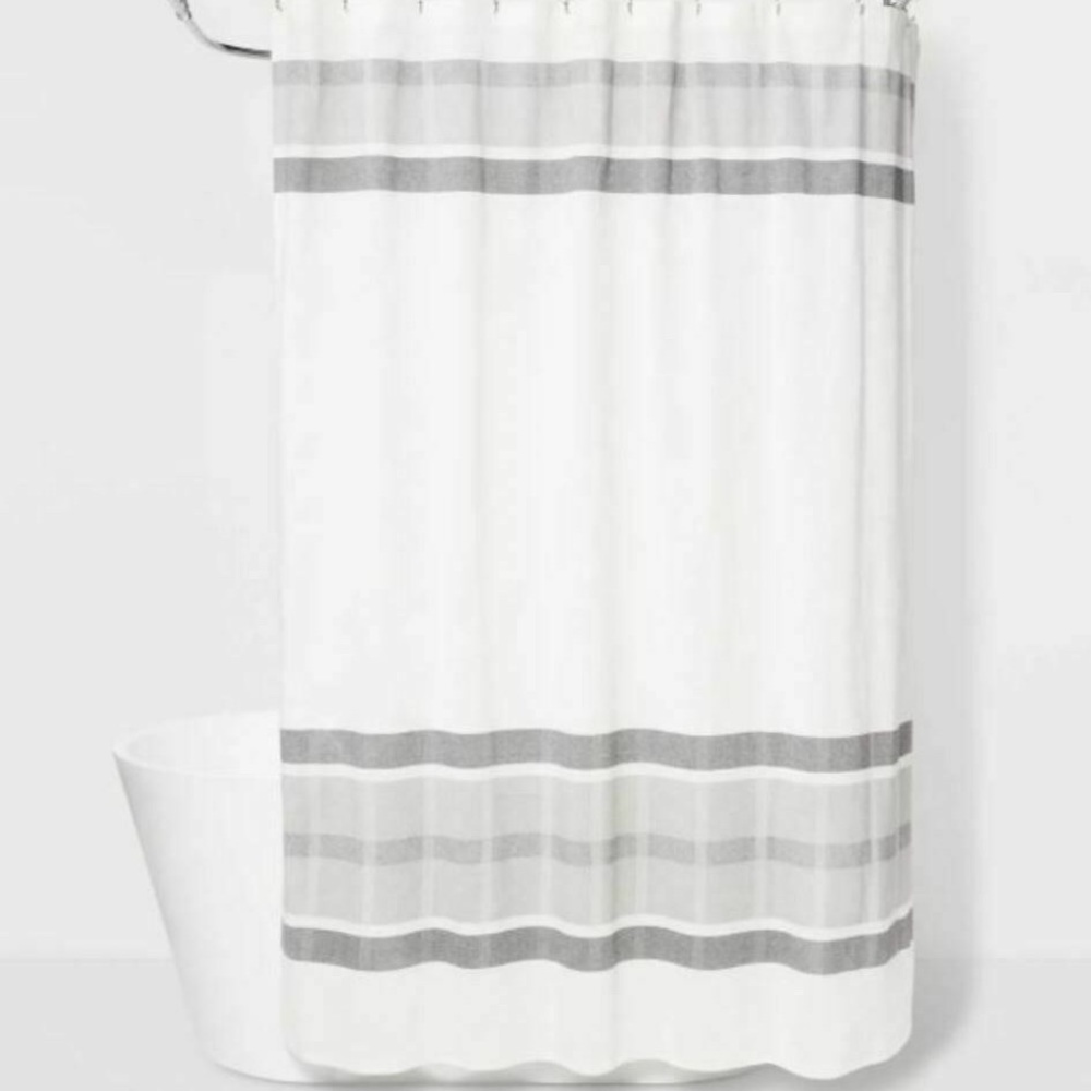 Project 62 shower curtains gray and white new - Picture 2 of 2